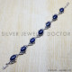 Lapis Lazuli 925 Sterling Silver Bracelet (SJWBR-99) Lapis Lazuli 925 Sterling Silver Bracelet (SJWBR-99)