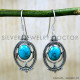 Turquoise 925 Sterling Silver Earrings (SJWE-1010) Turquoise 925 Sterling Silver Earrings (SJWE-1010)
