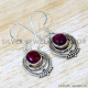 Ruby 925 Sterling Silver Earrings (SJWE-1013)