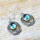 Blue Topaz 925 Sterling Silver Earrings (SJWE-1015) Blue Topaz 925 Sterling Silver Earrings (SJWE-1015)