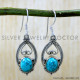 Turquoise 925 Sterling Silver Earrings (SJWE-1027)