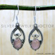 Rose Quartz 925 Sterling Silver Earrings (SJWE-1028)