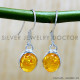 Amber 925 Sterling Silver Earrings (SJWE-1033)