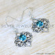 Blue Topaz 925 Sterling Silver Earrings (SJWE-1038) Blue Topaz 925 Sterling Silver Earrings (SJWE-1038)