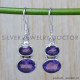 Amethyst 925 Sterling Silver Earrings (SJWE-105.) Amethyst 925 Sterling Silver Earrings (SJWE-105.)