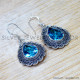 Blue Topaz 925 Sterling Silver Earrings (SJWE-1053) Blue Topaz 925 Sterling Silver Earrings (SJWE-1053)