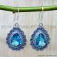 Blue Topaz 925 Sterling Silver Earrings (SJWE-1053) Blue Topaz 925 Sterling Silver Earrings (SJWE-1053)