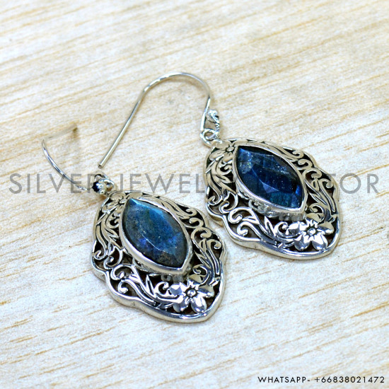 Labradorite 925 Sterling Silver Earrings (SJWE-1059) Labradorite 925 Sterling Silver Earrings (SJWE-1059)