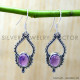 Amethyst 925 Sterling Silver Earrings (SJWE-1073) Amethyst 925 Sterling Silver Earrings (SJWE-1073)
