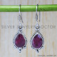 Ruby 925 Sterling Silver Earrings (SJWE-108) Ruby 925 Sterling Silver Earrings (SJWE-108)