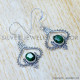 Emerald 925 Sterling Silver Earrings (SJWE-1080) Emerald 925 Sterling Silver Earrings (SJWE-1080)