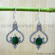Emerald 925 Sterling Silver Earrings (SJWE-1080) Emerald 925 Sterling Silver Earrings (SJWE-1080)