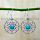 Turquoise 925 Sterling Silver Earrings (SJWE-1083)