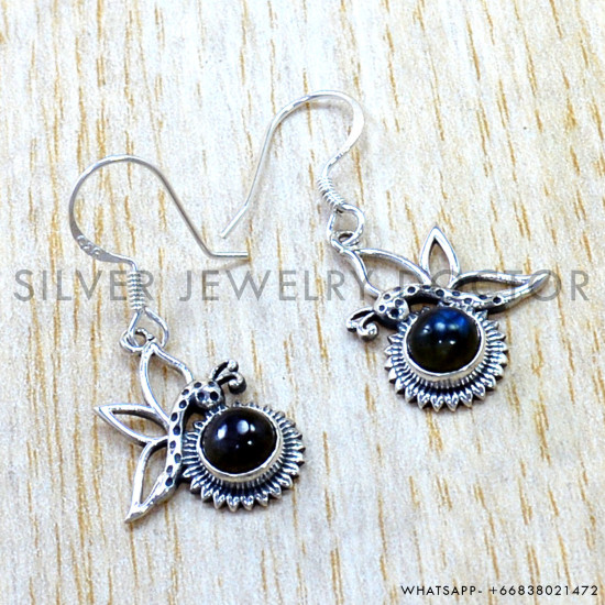Labradorite 925 Sterling Silver Earrings (SJWE-1086) Labradorite 925 Sterling Silver Earrings (SJWE-1086)