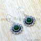Green Onyx 925 Sterling Silver Earrings (SJWE-1100) Green Onyx 925 Sterling Silver Earrings (SJWE-1100)