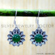 Green Onyx 925 Sterling Silver Earrings (SJWE-1100) Green Onyx 925 Sterling Silver Earrings (SJWE-1100)