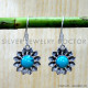 Turquoise 925 Sterling Silver Earrings (SJWE-1101) Turquoise 925 Sterling Silver Earrings (SJWE-1101)