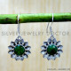 Emerald 925 Sterling Silver Earrings (SJWE-1102) Emerald 925 Sterling Silver Earrings (SJWE-1102)