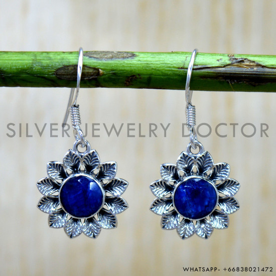 Sapphire 925 Sterling Silver Earrings (SJWE-1103) Sapphire 925 Sterling Silver Earrings (SJWE-1103)