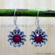 Ruby 925 Sterling Silver Earrings (SJWE-1104) Ruby 925 Sterling Silver Earrings (SJWE-1104)