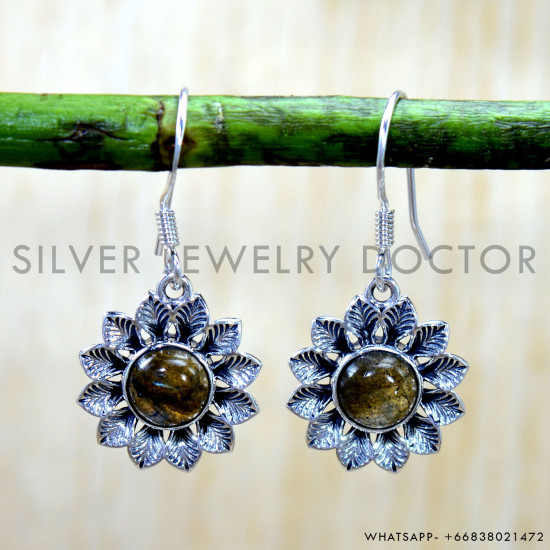 Labradorite 925 Sterling Silver Earrings (SJWE-1108) Labradorite 925 Sterling Silver Earrings (SJWE-1108)