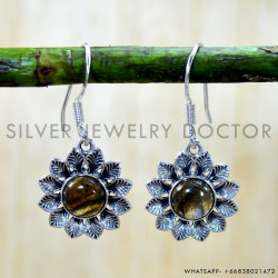 Labradorite 925 Sterling Silver Earrings (SJWE-1109)