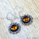 Amber 925 Sterling Silver Earrings (SJWE-1111) Amber 925 Sterling Silver Earrings (SJWE-1111)