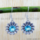 Blue Topaz 925 Sterling Silver Earrings (SJWE-1113) Blue Topaz 925 Sterling Silver Earrings (SJWE-1113)
