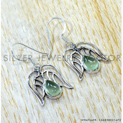 Prehnite 925 Sterling Silver Earrings (SJWE-1114) Prehnite 925 Sterling Silver Earrings (SJWE-1114)