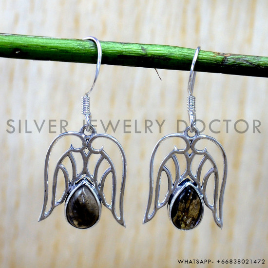 Labradorite 925 Sterling Silver Earrings (SJWE-1116)