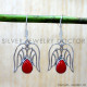 Coral 925 Sterling Silver Earrings (SJWE-1119) Coral 925 Sterling Silver Earrings (SJWE-1119)