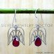 Ruby 925 Sterling Silver Earrings (SJWE-1123) Ruby 925 Sterling Silver Earrings (SJWE-1123)