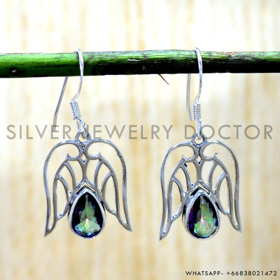 Mystic Topaz 925 Sterling Silver Earrings (SJWE-1130) Mystic Topaz 925 Sterling Silver Earrings (SJWE-1130)