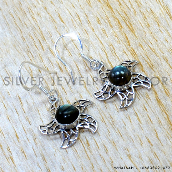 Labradorite 925 Sterling Silver Earrings (SJWE-1134)