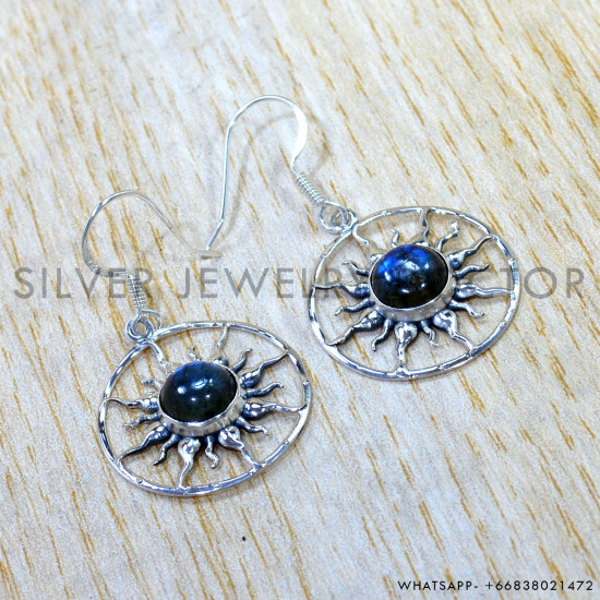 Labradorite 925 Sterling Silver Earrings (SJWE-1138) Labradorite 925 Sterling Silver Earrings (SJWE-1138)