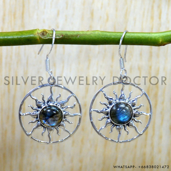 Labradorite 925 Sterling Silver Earrings (SJWE-1138) Labradorite 925 Sterling Silver Earrings (SJWE-1138)