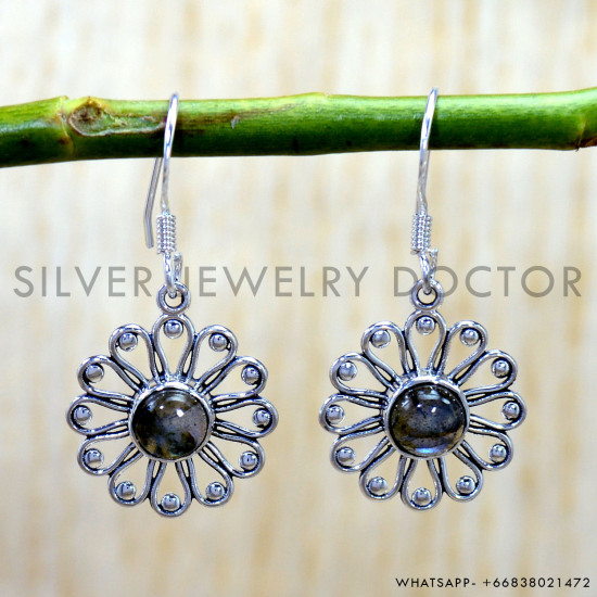 Labradorite 925 Sterling Silver Earrings (SJWE-1142) Labradorite 925 Sterling Silver Earrings (SJWE-1142)