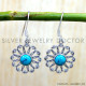 Turquoise 925 Sterling Silver Earrings (SJWE-1144) Turquoise 925 Sterling Silver Earrings (SJWE-1144)
