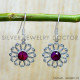 Ruby 925 Sterling Silver Earrings (SJWE-1145) Ruby 925 Sterling Silver Earrings (SJWE-1145)