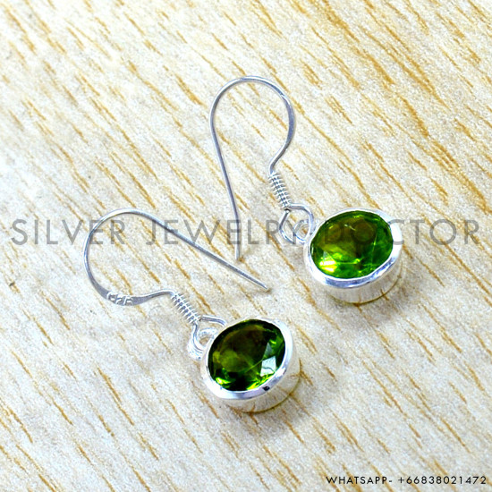 Peridot 925 Sterling Silver Earrings (SJWE-1149) Peridot 925 Sterling Silver Earrings (SJWE-1149)