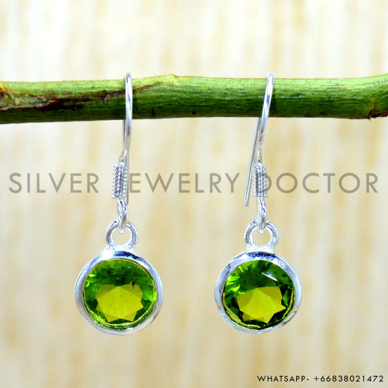 Peridot 925 Sterling Silver Earrings (SJWE-1149) Peridot 925 Sterling Silver Earrings (SJWE-1149)