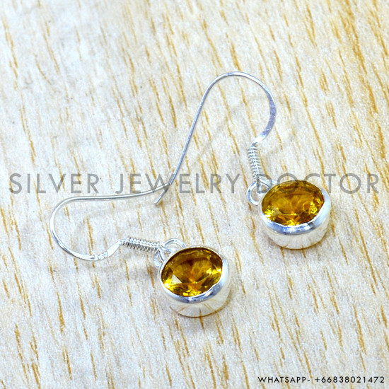 Citrine 925 Sterling Silver Earrings (SJWE-1151) Citrine 925 Sterling Silver Earrings (SJWE-1151)