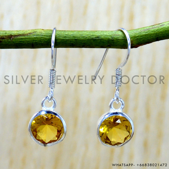 Citrine 925 Sterling Silver Earrings (SJWE-1151) Citrine 925 Sterling Silver Earrings (SJWE-1151)