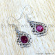 Ruby 925 Sterling Silver Earrings (SJWE-1161) Ruby 925 Sterling Silver Earrings (SJWE-1161)