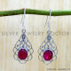 Ruby 925 Sterling Silver Earrings (SJWE-1161) Ruby 925 Sterling Silver Earrings (SJWE-1161)