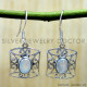 Rainbow Moonstone 925 Sterling Silver Earrings (SJWE-1162) Rainbow Moonstone 925 Sterling Silver Earrings (SJWE-1162)