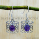 Amethyst 925 Sterling Silver Earrings (SJWE-1163)