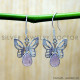 Rose Quartz 925 Sterling Silver Earrings (SJWE-1170) Rose Quartz 925 Sterling Silver Earrings (SJWE-1170)