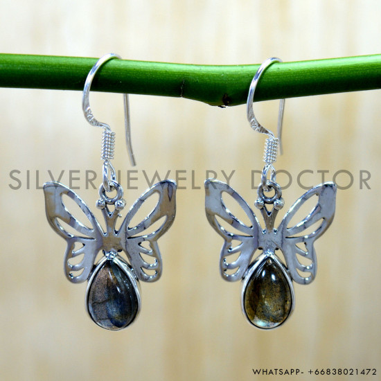 Labradorite 925 Sterling Silver Earrings (SJWE-1171) Labradorite 925 Sterling Silver Earrings (SJWE-1171)