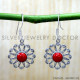 Coral 925 Sterling Silver Earrings (SJWE-1188) Coral 925 Sterling Silver Earrings (SJWE-1188)